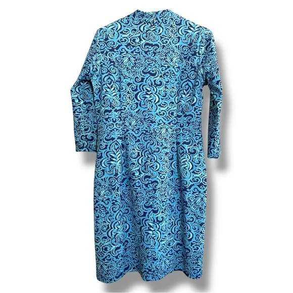 J. McLaughlin Ivana Catalina Cloth V Neck 3/4 Length Dress Size Large - Picture 4 of 7